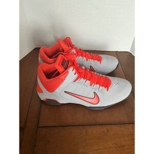 Nike Air Visi Pro IV Mens Basketball Shoes Gray Orange Size 12